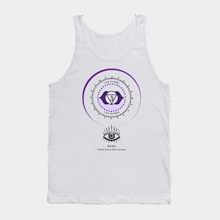 Third Eye Chakra, Ajna. Intuition and Guidance, I Am Guided. Mantra, Affirmations. Tank Top